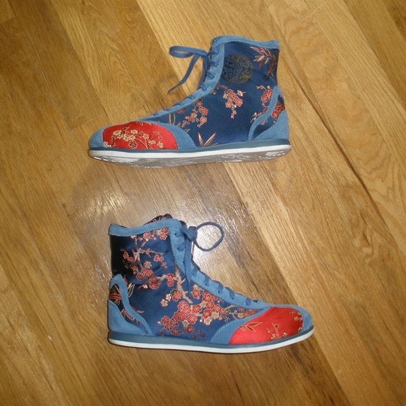 Shoes - Suede & Satin ankle Boots-Size 9